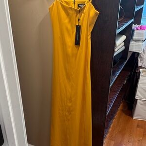 BCBGMaxAzria spaghetti strap mustard  Yellow jumpsuit